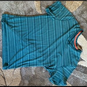 Lululemon Striped V-Neck T Shirt